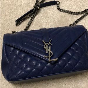 YSL Monogram blue bag